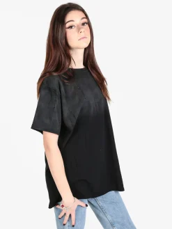 Monte Cervino T-shirt donna oversize in cotone con buchi