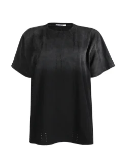 Monte Cervino T-shirt donna oversize in cotone con buchi