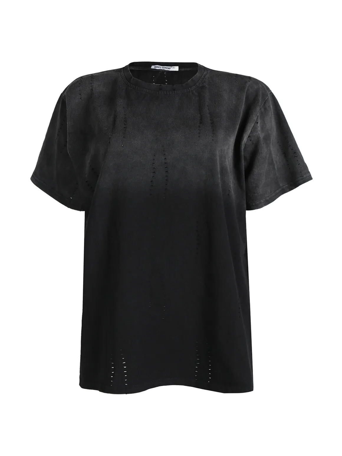 Monte Cervino T-shirt donna oversize in cotone con buchi