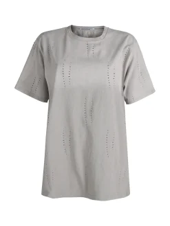 Monte Cervino T-shirt donna oversize in cotone con buchi