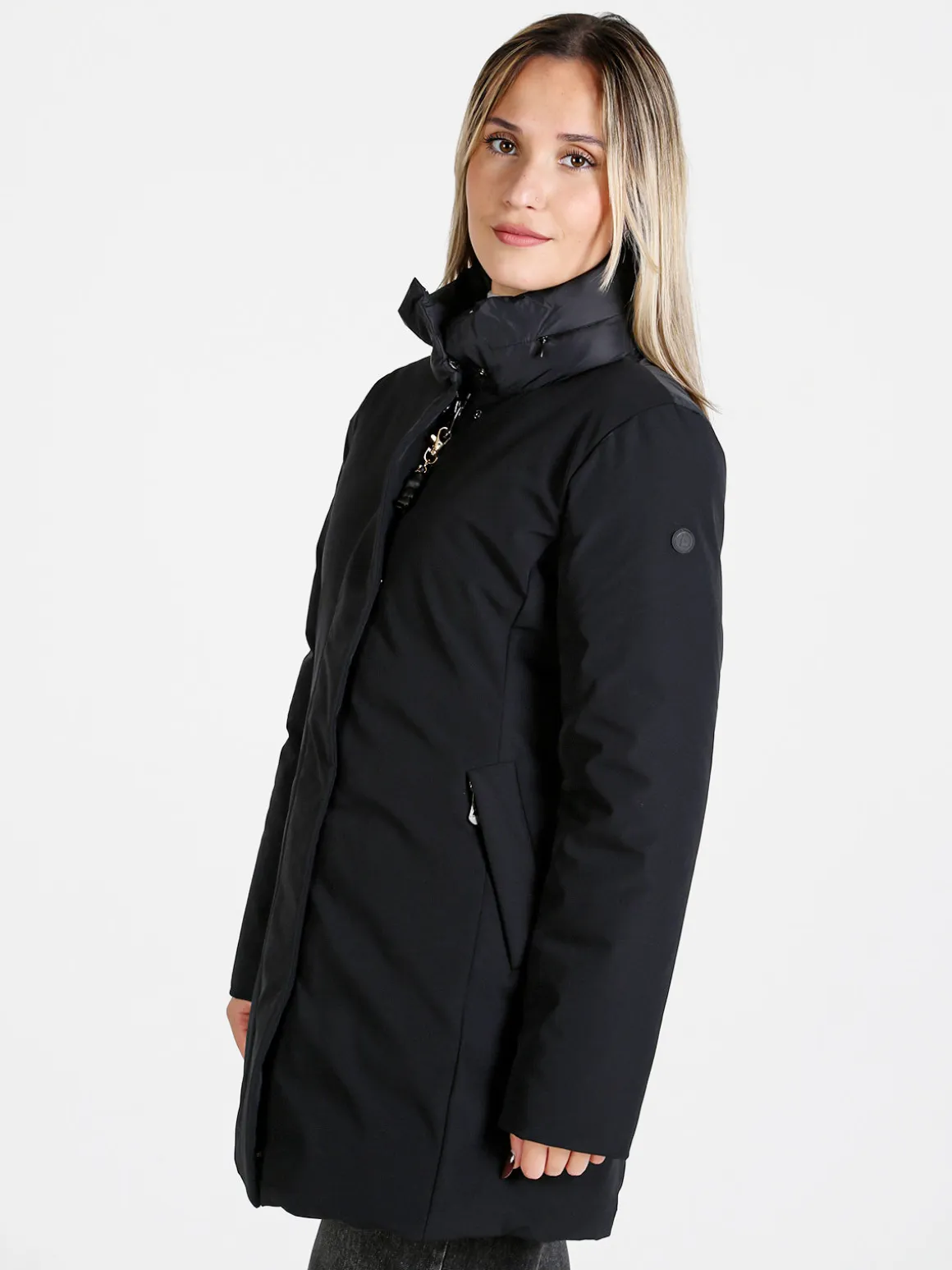 Mont Rose Giubbotto donna imbottito a collo alto - nero