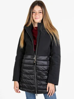 Mont Rose Giubbotto donna multistrato con cappuccio e zip - nero