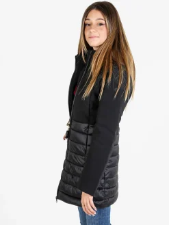 Mont Rose Giubbotto donna multistrato con cappuccio e zip - nero