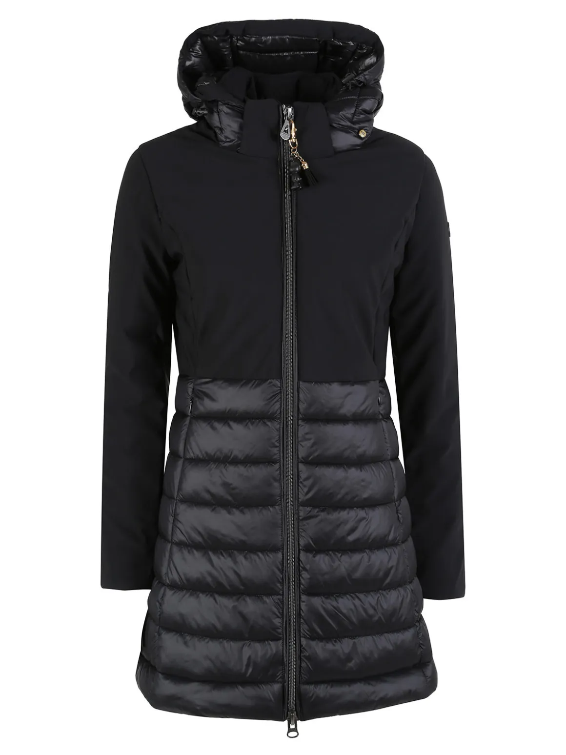 Mont Rose Giubbotto donna multistrato con cappuccio e zip - nero