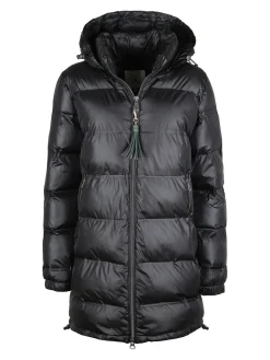 Mont Rose Giubbotto lungo da donna imbottito con cappuccio e zip