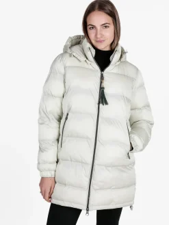 Mont Rose Giubbotto lungo da donna imbottito con cappuccio e zip