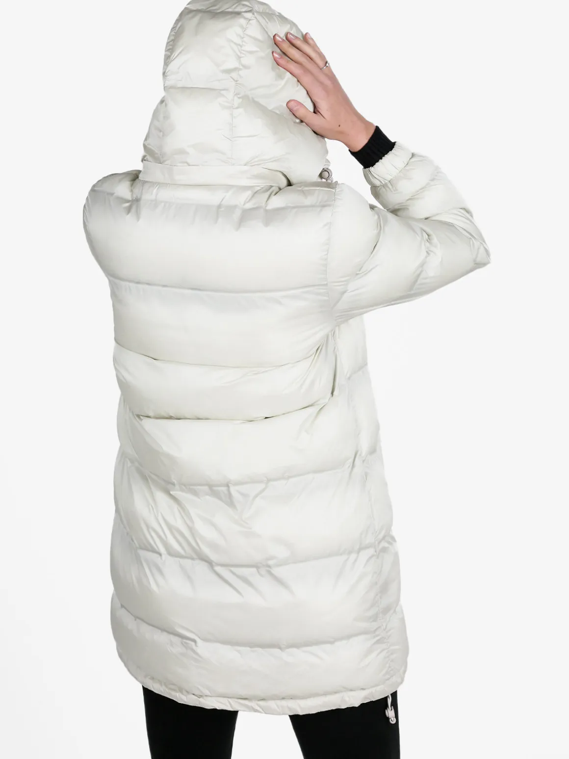Mont Rose Giubbotto lungo da donna imbottito con cappuccio e zip