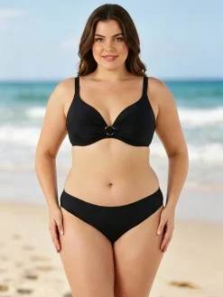 Moorea Beach Bikini donna con coppe imbottite senza ferretto e slip - nero