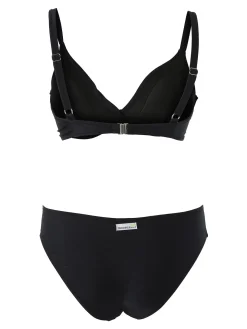 Moorea Beach Bikini donna con coppe imbottite senza ferretto e slip - nero