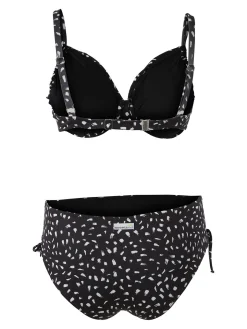 Moorea Beach Bikini donna con coppe imbottite e con ferretto e slip - nero