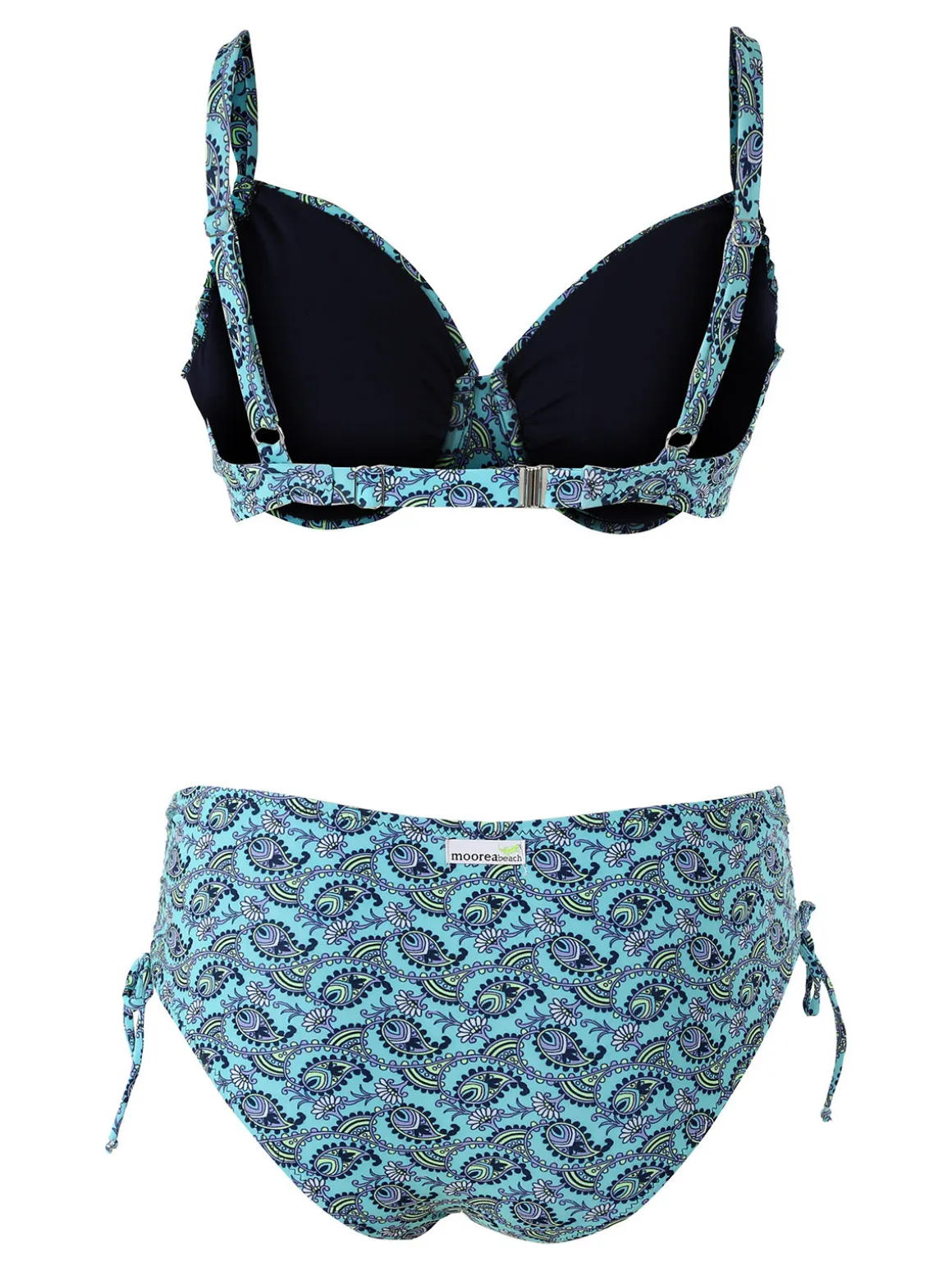 Moorea Beach Bikini donna con coppe imbottite e con ferretto e slip - turchese