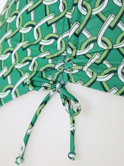 Moorea Beach Bikini donna sfoderato senza ferretto e slip con coulisse laterali - verde