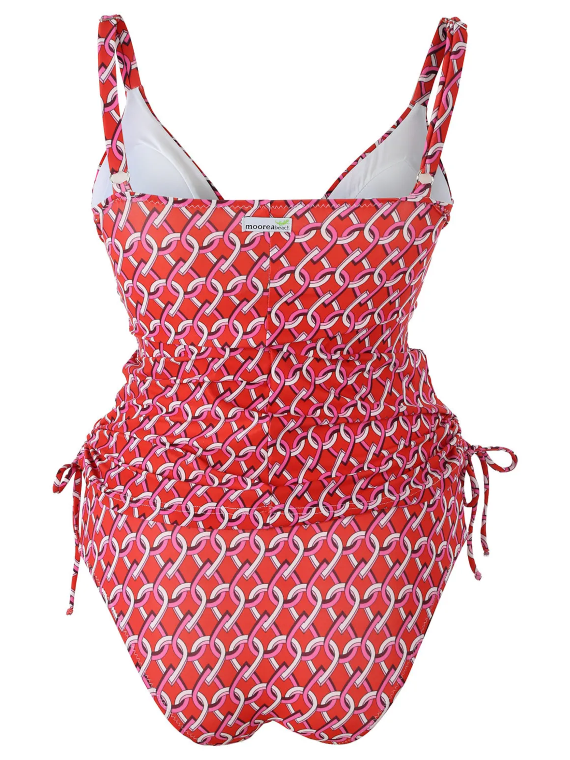 Moorea Beach Tankini donna con coppe imbottite senza ferretto e slip - rosso
