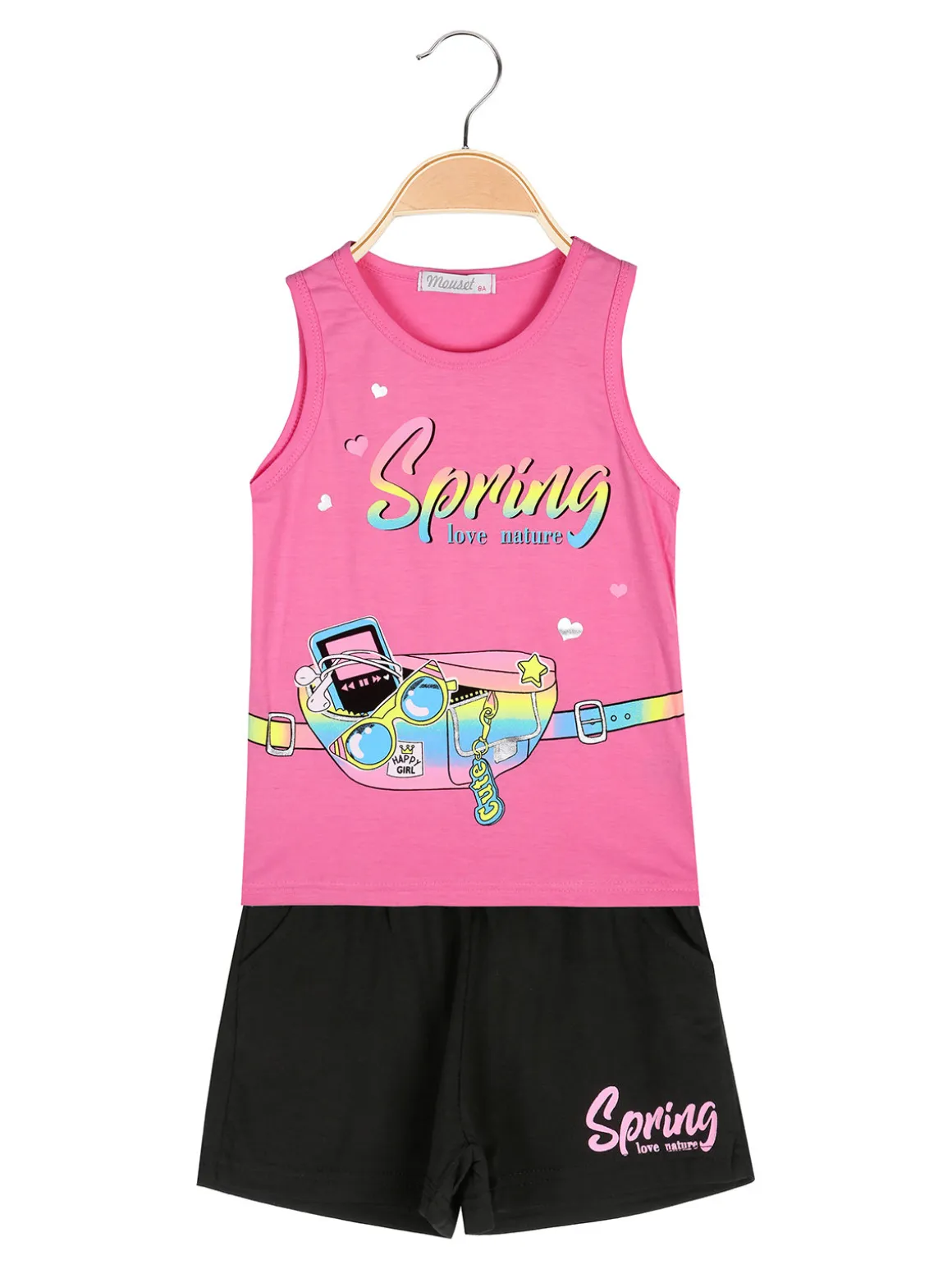 Mouset Completo corto da bambina con canotta e shorts