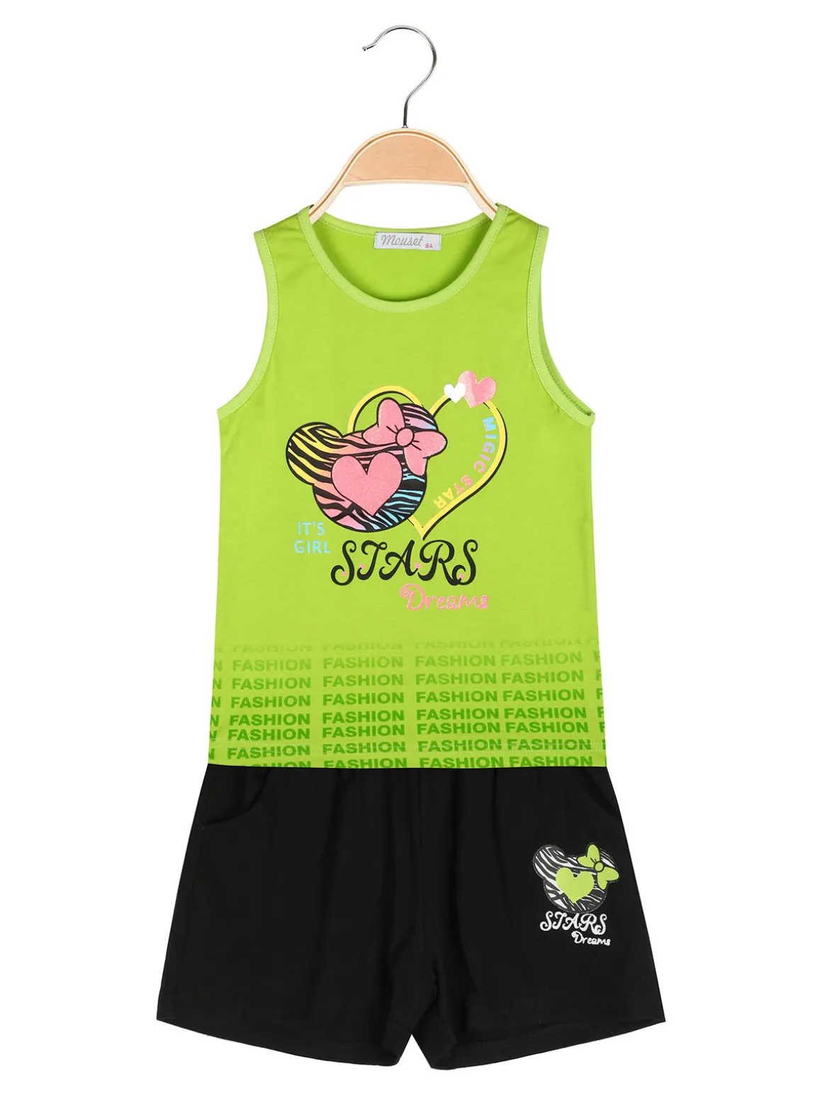 Mouset Completo corto da bambina con canotta e shorts