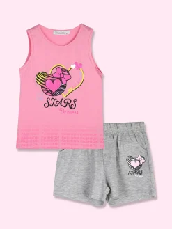 Mouset Completo corto da bambina con canotta e shorts