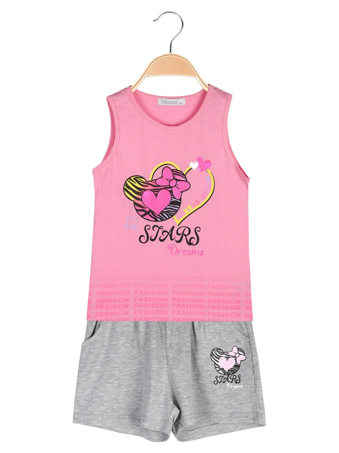 Mouset Completo corto da bambina con canotta e shorts