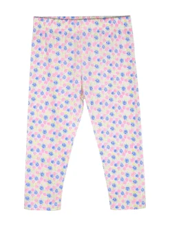 Mouset Completo da bambina con t-shirt e leggings fiorati a 3/4