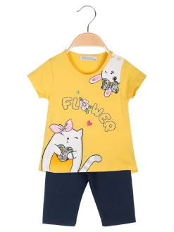 Mouset Completo da neonata con t-shirt e leggings corti