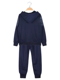 Mouset Completo 3 pezzi da bambino con cappuccio e zip - blu scuro