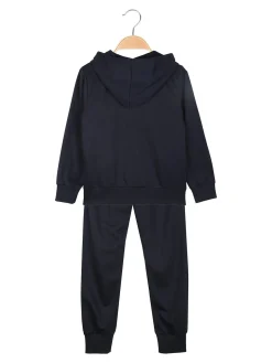 Mouset Completo tuta 3 pezzi da bambina con cappuccio e zip - blu scuro