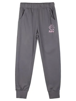 Mouset Completo tuta 2 pezzi da bambina con felpa girocollo e pantaloni - rosa