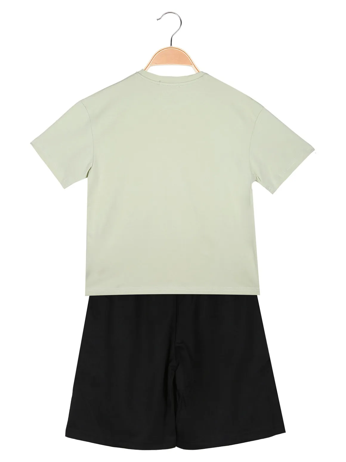 Mr Jek Completo corto da bambino in cotone con t-shirt e bermuda - pistacchio