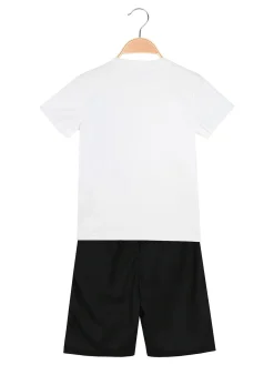 Mr Jek Completo corto da bambino con t-shirt e bermuda - bianco