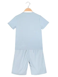Mr Jek Completo corto da bambino con t-shirt e bermuda - azzurro