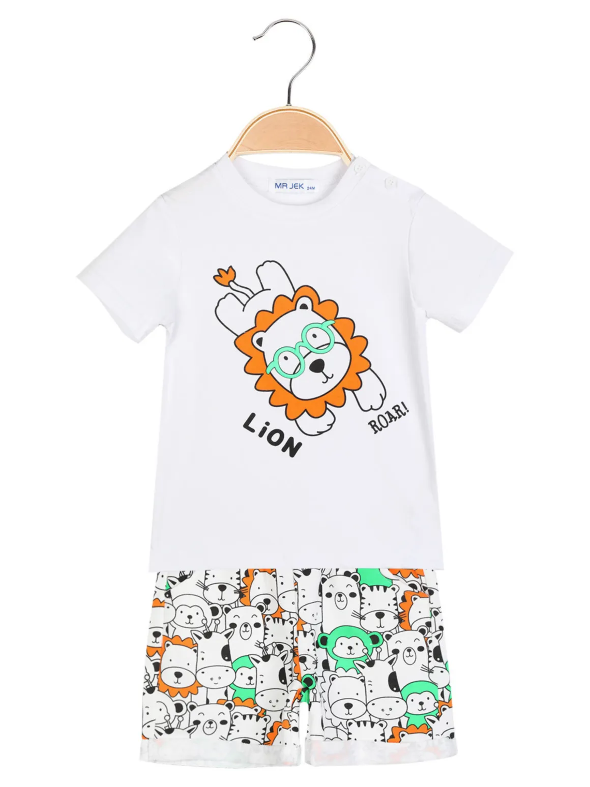 Mr Jek Completo corto da neonato 2 pezzi in cotone