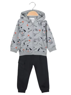 Mr Jek Completo da neonato 3 pezzi - grigio
