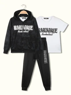 Mr Jek Completo da ragazzo 3 pezzi con cappuccio e zip
