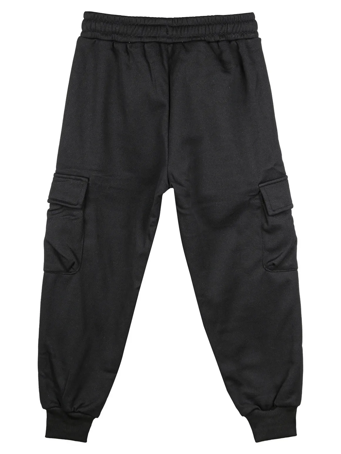 Mr Jek Pantaloni cargo da bambino con coulisse e catena decorativa - nero