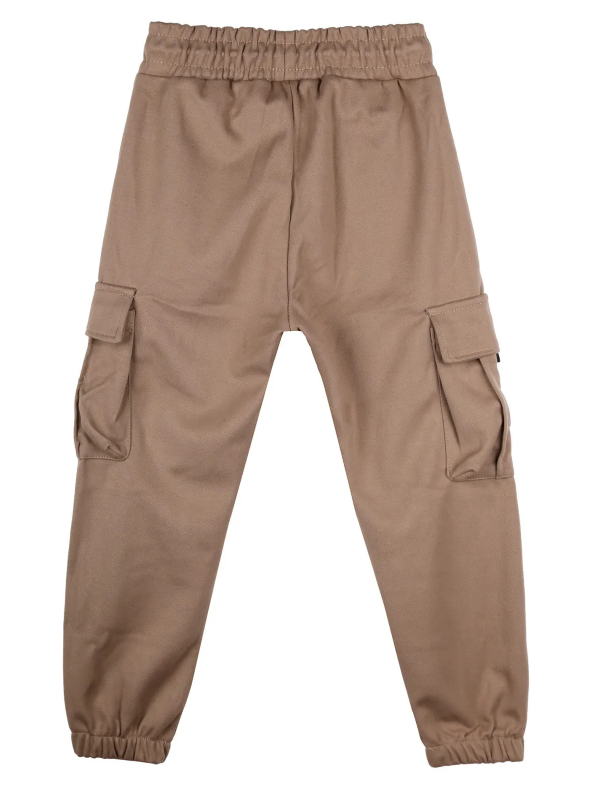 Mr Jek Pantaloni pesanti da bambino con tasconi laterali e coulisse - marrone