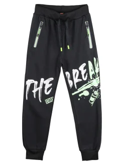 Mr Jek Pantaloni sportivi da bambino con polsini e coulisse - blu scuro