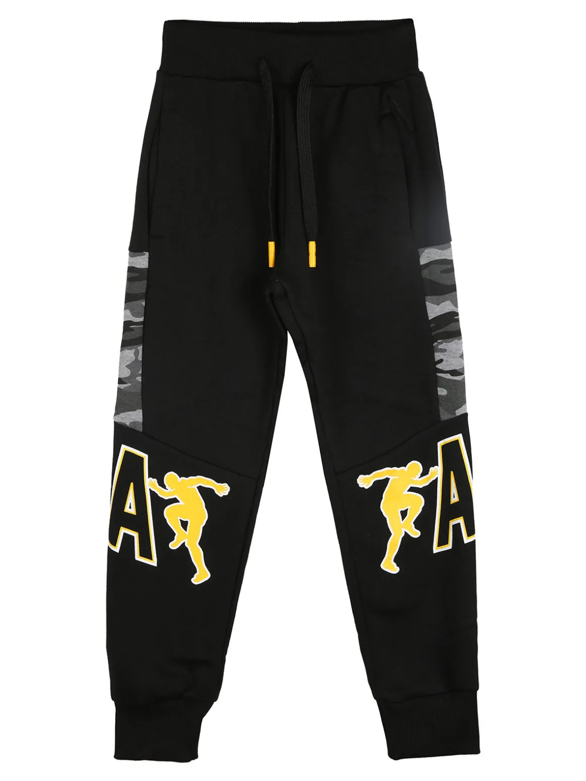 Mr Jek Pantaloni tuta da bambino con interno felpato - nero