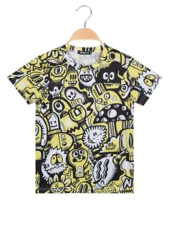 Mr Jek T-shirt con stampa da bambino manica corta