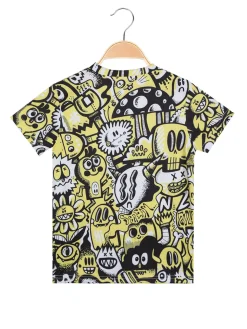 Mr Jek T-shirt con stampa da bambino manica corta
