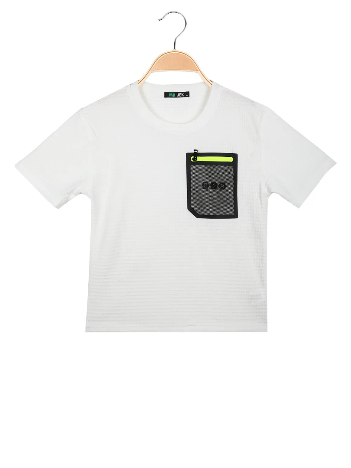 Mr Jek T-shirt da bambino con taschino a rete