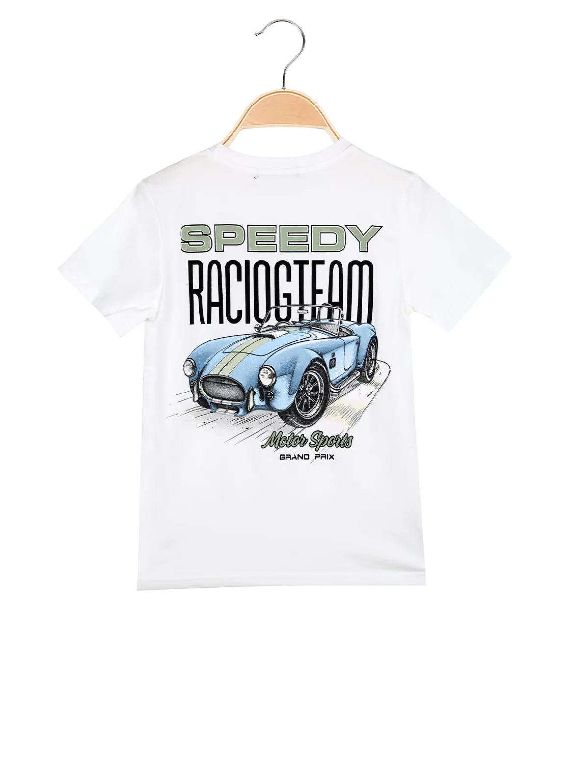Mr Jek T-shirt da bambino in cotone con stampa disegno davanti e dietro - bianco