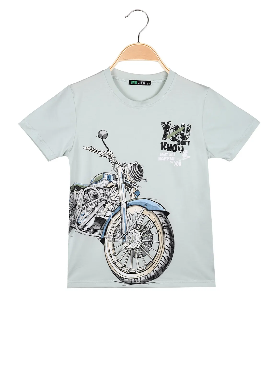 Mr Jek T-shirt da bambino in cotone con stampa - verde chiaro