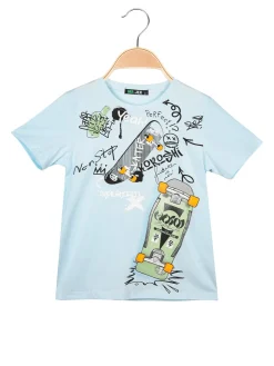 Mr Jek T-shirt da bambino in cotone con stampa