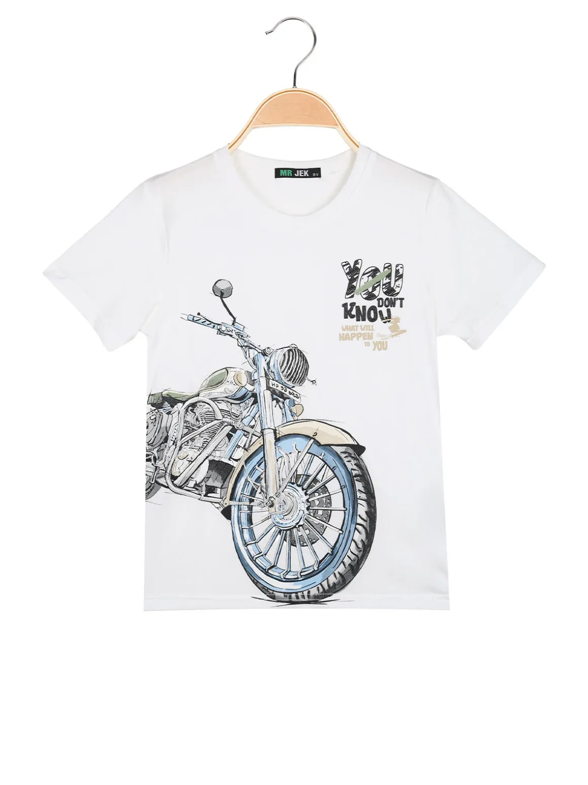Mr Jek T-shirt da bambino in cotone con stampa - bianco