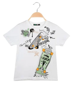 Mr Jek T-shirt da bambino in cotone con stampa