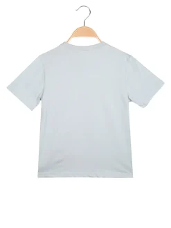 Mr Jek T-shirt da ragazzo in cotone con stampa - azzurro