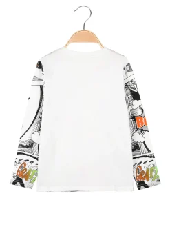 Mr Jek T-shirt manica lunga da bambino felpata