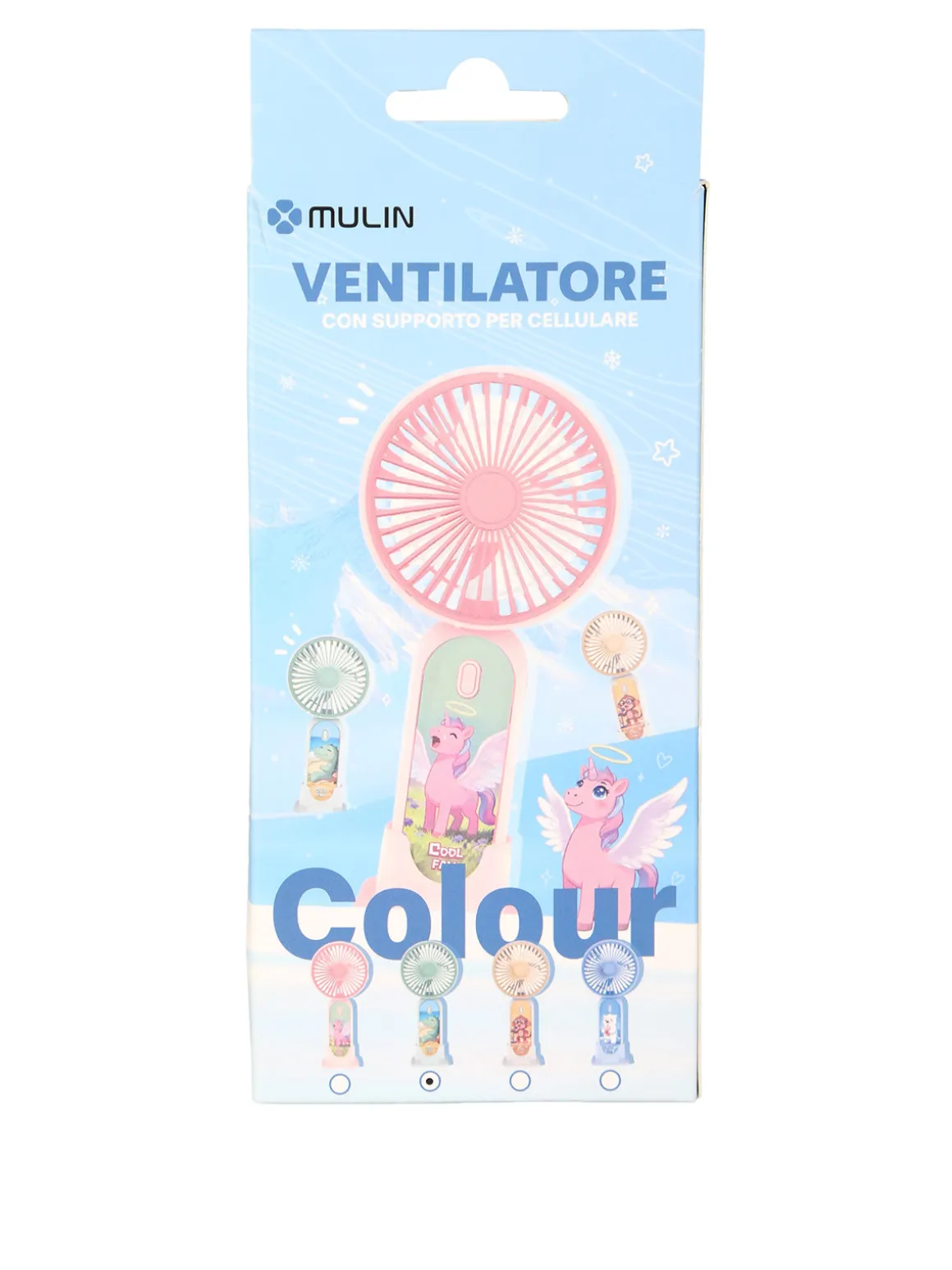 Mulin Ventilatore con supporto per cellulare - blu