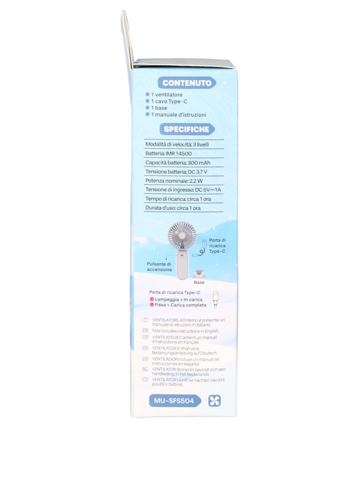 Mulin Ventilatore con supporto per cellulare - rosa