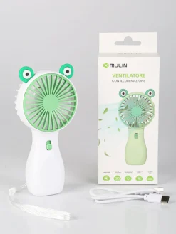 Mulin Ventilatore mini portatile con illuminazione
