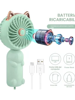 Mulin Ventilatore pieghevole - verde